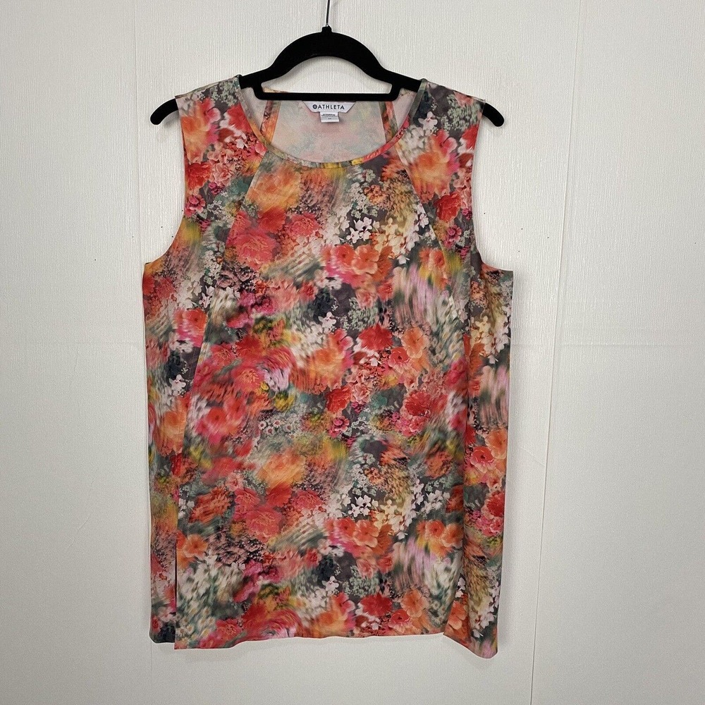 ATHLETA WOMEN’S REFINED ZEPHYR TANK IN RENEWED BLOOM SPRING PINK SIZE MEDIUM.
